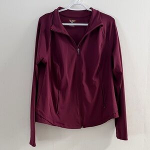 Tek Gear Women's Burgundy Full-Zip Sweatshirt